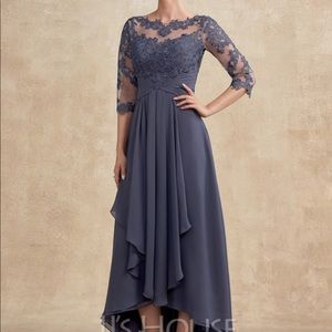 A-Line Scoop Neck Asymmetrical Chiffon Lace
Mother of the Bride Dress